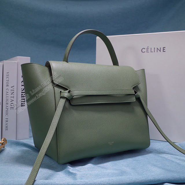 Celine女包 賽琳掌紋牛皮大號手提包 Celine belt bag鯰魚包 189103  slyd2037